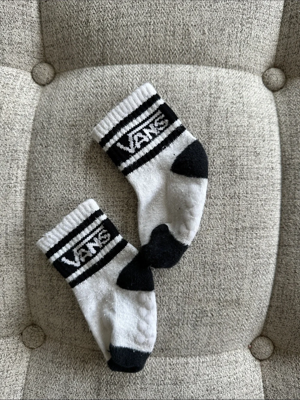 Vans White and Black Low-Cut Athletic Socks with Logo